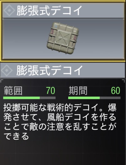 膨張式デコイ